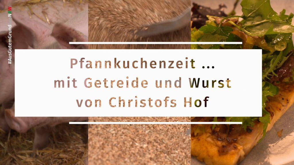 Video-Still: Pfannkuchenzeit mit Getreide und Wurst von Christofs Hof