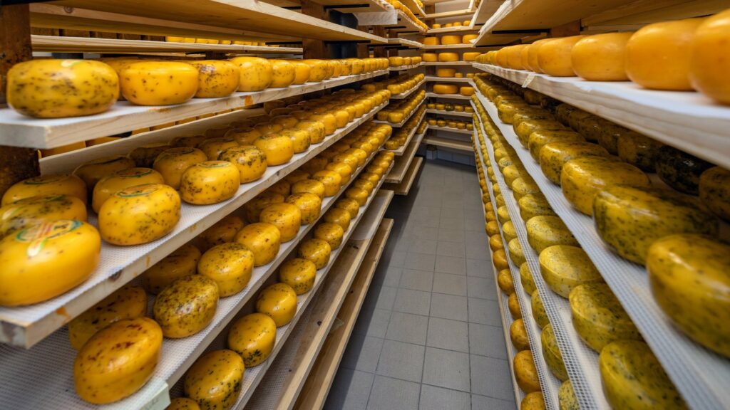 Foto: Käse in einer regionalen Käserei (Copyright: milch-nrw.de)