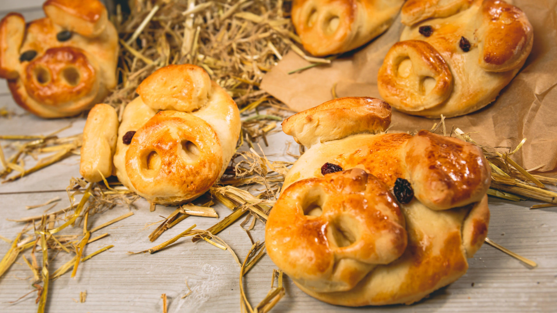 Foto: gebackene Glücksschweinchen (Copyright: landgemachtes.de)